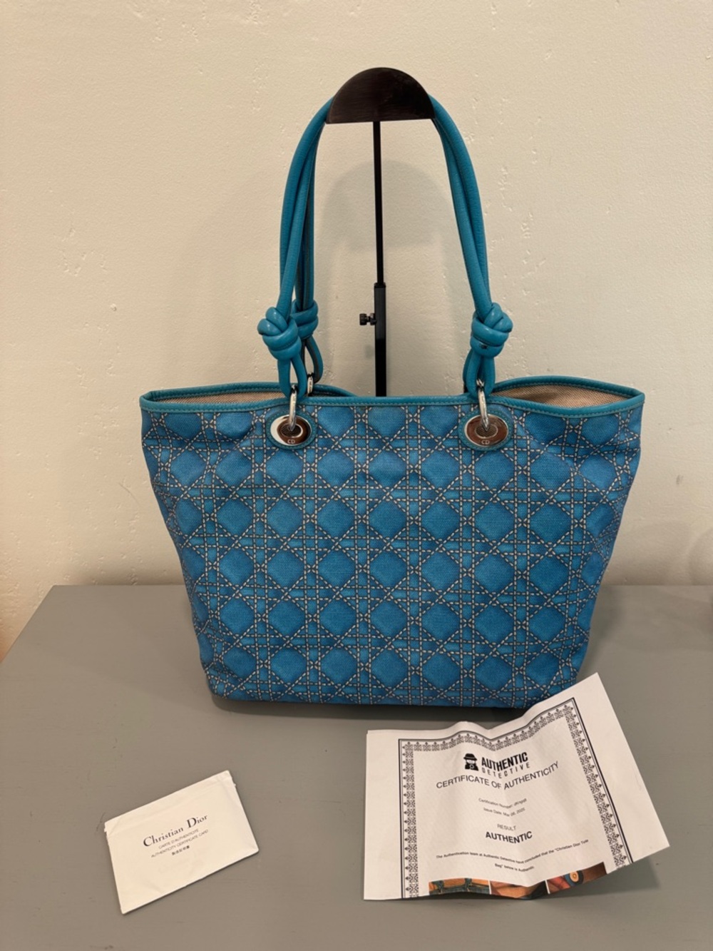 Dior Cannage Quilted Cherie Tote - Picture 3 of 7